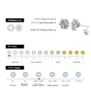 New Arrival 3.0 Carat Moissanite Gemstone Stud Earrings for Women Solid 925 Sterling Silver D color Solitaire Fine Jewelry