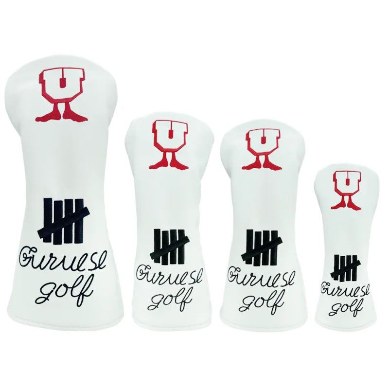 Fisherman's foot Golf Club #1 #3 #5 Mixed Colors Wood Headcovers Driver Fairway Woods Cover PU Leather Head Covers