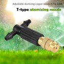 5-100Pcs Outdoor Misting Cooling System Garden Irrigation Watering 1/4'' Brass Atomizer Nozzles 4/7mm Hose Garden Sprinkler Head