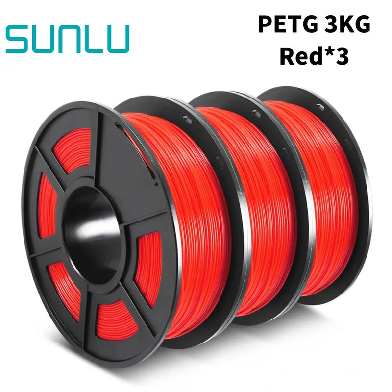 SUNLU PETG 3D Filament 1KG 3 Rolls 1.75mm +/-0.02MM 3D Printing Filament Neatly Wound Filament Vacuum Packing Fast Shipping