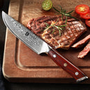 XINZUO 5&#39;&#39; Inch Steak Knife Damascus VG10 Steel Kitchen Knives High Quality Cutter Tools Utility Knife with Rosewood Handle