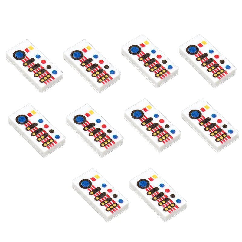 MOC City Building Blocks Character Accessories Mini Brick Audio Computer Brick Control Center Radar Keyboard Pattern Toy K037