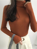 Turtleneck Sweater Womens 2023 Autumn Winter Tops Korean Slim Women Pullover Jumper Knitted Sweater Pull Femme Hiver Truien