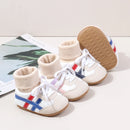 Spring And Autumn New Style Baby Shoes For 0-1 Year Old With Laces That Don't Come Off And Anti-Slip Design For Learning To Walk