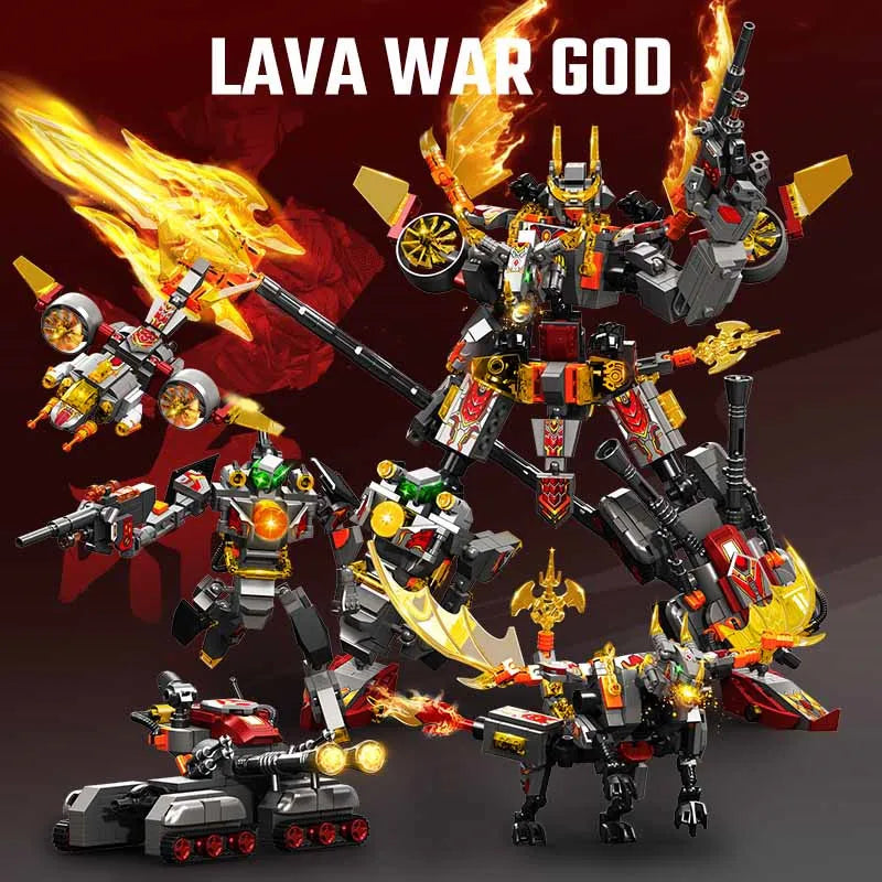 SEMBO Transforming Mech Robot Assemblage Building Blocks Kits MOC Tank Helicopter Fighter Battleship Models Kids Toys Boys Gifts