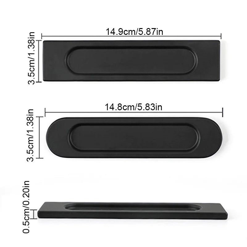 Upscale Sliding Door Handle With Double-sided Tape Kitchen Door Wardrobe Pulls Aluminum Alloy Punch Free Auxiliary Knob