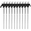 10/2pcs Metal Tent Spikes Camping Pegs Drill in Ground Anchors Heavy Duty Spiral Screw with Hex Socket Stakes Camping Stakes