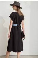 AMII Minimalist Summer Casual Dress for Women 2025 Solid Round Neck Sleeveless Dresses Lady Fashion Slim Straight Skirt 12512031