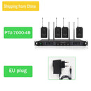 Phenyx Pro 4x40 Channels Wireless Microphone System  Cordless Mic Set Auto Scan 328ft/m Coverage for DJ, Church,Events PTU-7000