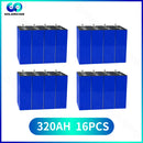 8000 Cycles Grade A 320Ah LiFePO4 Battery 3.2V Lithium Iron Phosphate Rechargeable Cell DIY 12V 24V 48V RV EV Golf Cart Solar