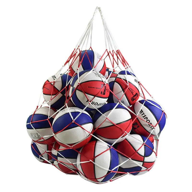 Large Capacity Basketball Football Net Pocket Basketball Volleyball Carry Bag Outdoor Sport Nylon Mesh Reticule Storage Bag