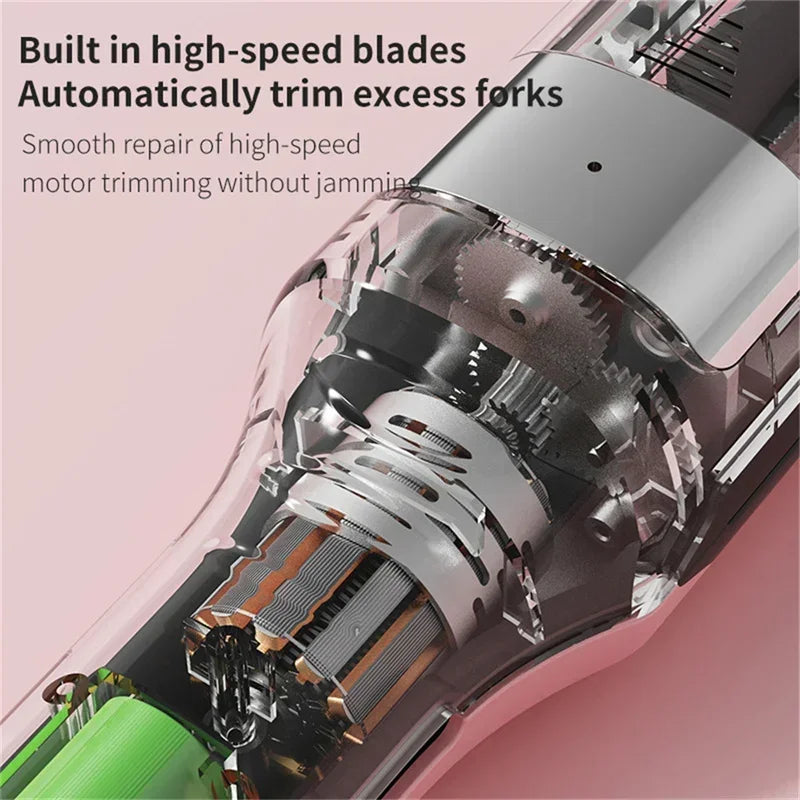 1pc Hair End Trimmer Split Remover Dry Damaged Brittle Professional Automatic Trim Split for Women Cordless Hair cutting machine