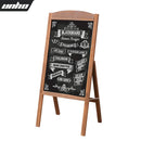 Wooden A Frame Chalkboard Sign Standing Pavement Chalkboard Easel Magnetic Blackboard Display Stand Sandwich Board