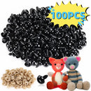 50/100pcs 5-20mm Black Plastic Safety Eyes For Toys DIY Doll Eyes Kit Handmade TeddyBear Making Supplies Eyes Accessories Gifts