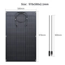 ALLPOWERS Flexible Solar Panel 100W Monocrystalline Solarpanel Solar Module Solar Cell Photovoltaic for Boat Roofs Garden RV
