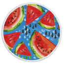 Summer Round Beach Towels Undersea Octopus Circle Bath Shower Towel With Drawstring Storage Bag Yoga Mat Blanket toalla playa