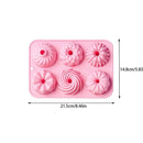 6 Donut Cake Silicone Molds Kitchen Baking Cookie Mold High Temperature Resistant Baking Tray Donut Making Mold Cake Accessories