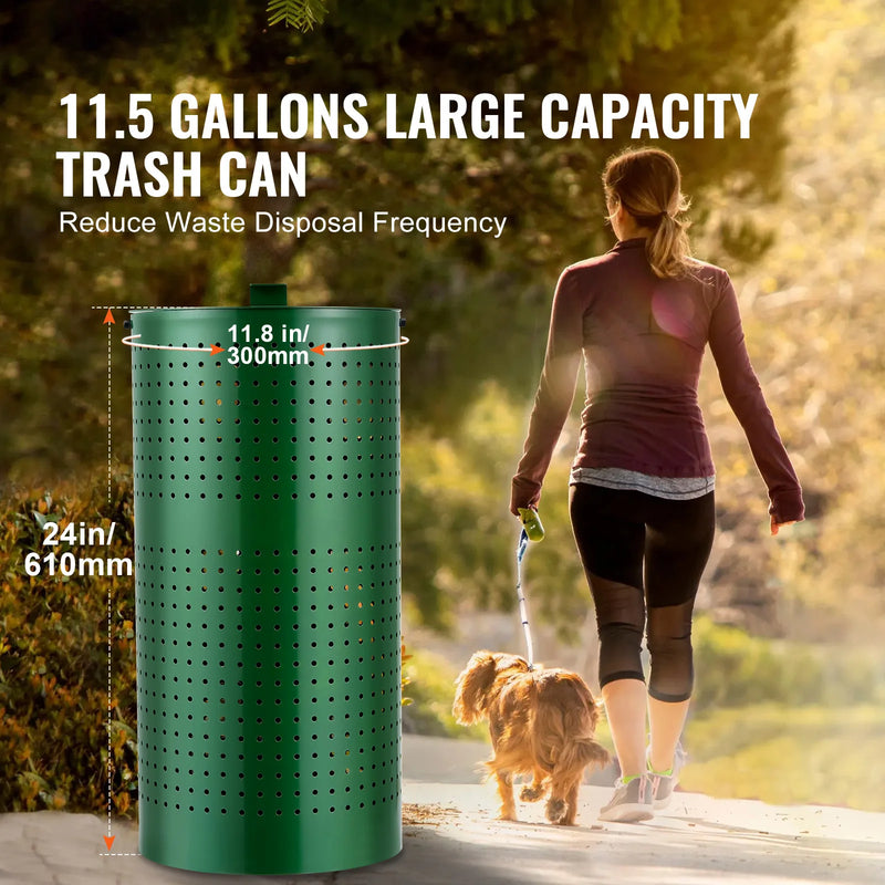 SucceBuy Dog Poop Trash Can 11.5 Gal Outdoor Dog Waste Bin with Lid for Pet Waste Station Dog Waste Disposal Container for Yard