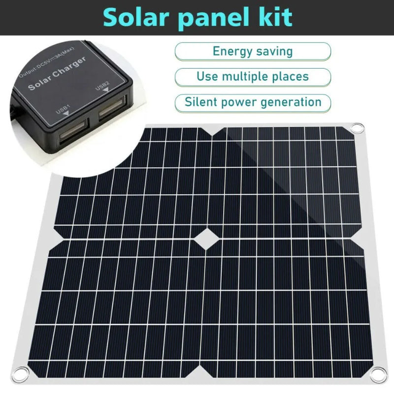 200 Watt Solar Panel Kit Portable Dual-USB with LCD Solar Controller 12V Folding Battery Charger with Controller Caravan Boat