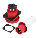 Industrial Plug Socket 5 Pin 3 Phase Power Connector IP67 Waterproof 380415V 63A 3P+N+E