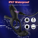 Remote Cock Ring Penis Sleeve Vibrator with Rose Clitoral Stimulator Couples Adult Men Women Couple Sex Toy with G Spot Clitoris