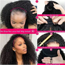 Jerry Curly Half Wig Human Hair Brazilian Deep Wave Curly Half Wig Human Hair 3 IN 1 Seamless Clip Ins Flip Over Drawstring Half Wig 200% Density Full Machine Made for Women Ready to Wear On Clearance Sale Pre Plucked Wig Par