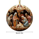 2024 Nativity Scene Hanging Ornaments Christmas Decoration Wall Hanging Jesus Angel Easter Christ Room Home Decorations