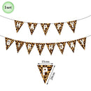 Jungle Safari Birthday 32Inch 1-9 Numbers Leopard Foil Balloon Land Animal Tiger Zebra Giraffe Disposable Tableware Party Decors