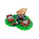 MOC Medieval Castle Building Blocks kit Tent Campfire Siege Car Hanging Cage Trial Bench Guillotine Weapon Toys Gifts Mini Brick