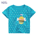 Little maven koreanisches Baumwoll-T-Shirt Kurzarm Sommer Kinderkleidung Bienen süße Bluse für Baby-Mädchen Oberteile Kinderkleidung