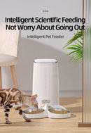 ROJECO Automatic Cat Feeder Pet Smart Cat Food Kibble Dispenser Remote Control Auto WiFi Double Feeder For Cats Dog Accessories