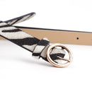 Fashion Leopard Belt Snake Zebra Print Thin Horsehair Waist Belt PU Leather Gold Ring Round Buckle Belts for Women Ladies Female