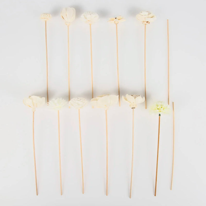 11 pcs Artificial Flower Rattan Sticks Fireless Fragrances Reed Diffuser Stick Reuse DIY Handmade Ornaments Home Decor