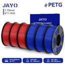 JAYO 3D Filament PLA +/PETG/PLA 1.75MM +/- 0.02MM 6Rolls Coloful Neatly Wound 3D Printing Material For 3D Printer&Pen 1.1KG/ROLL