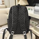 New Large Capacity Polka Dot Backpack Multifunctional Lightweight Piano Key Backpack Black Piano Mochilas Sports