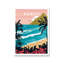 France Paris Florence Hawaii Milan Bruges Famous City Travel Poster Canvas Painting Landscape Wall Art Living Room Home Decor