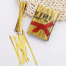 8/10cm Multicolor Wire Metallic Twist Ties For Party Candy Bag Packaging Cello Bags Ligation Lollipop Dessert Sealing Twist Tie