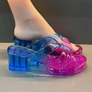 New casual women's transparent slippers