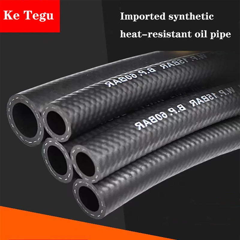 4mm~25mm Gasoline Hose Diesel Pipe Engine High-Pressure Fuel Pipe High-Temperature Resistant Oil Delivery Black Rubber Pipe