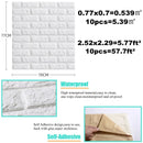 10pcs 3D Wall Sticker Imitation Brick Bedroom Christmas Home Decoration Waterproof Self Adhesive Wallpaper For Living Room