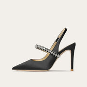The Glint Step | Rhinestone Crystal Strap Sandals with Arch Support
