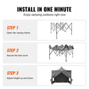 VEVOR 10x10 FT Pop up Canopy with Removable Sidewalls Portable Gazebo & Wheeled Bag UV Resistant Waterproof Tent for Patio