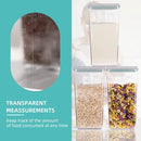 Ankou Airtight Pop Cereal Container 3300ml Each Large Cereal Containers with Scoops Food Storage Canister Dispenser Perfect For