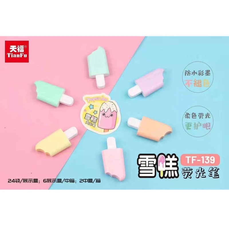 2 Pack Cute Iscream Ice Cream Candy Color Highlighter