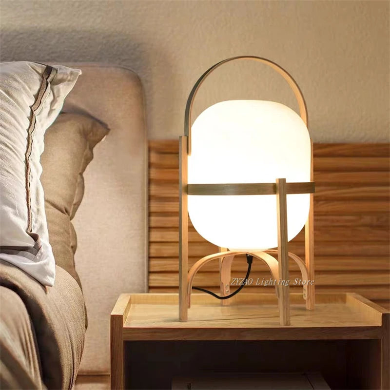 Wood Art Modern Simple Led Desk Lamp Living Room Study Bedroom Bedside Lamp Home Deco Table Lamp Student Dormitory Light Fixture