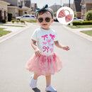 Girls Floral Print Ruffle Sleeve Top and Denim Skirt Set with Matching Headband - Summer 3PCS Outfit for Girls