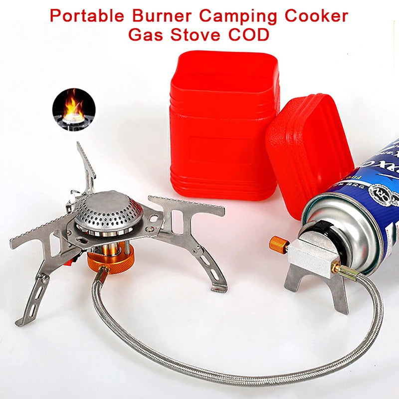 Folding Durable Camping Gas Stove Outdoor Tourist Gas Burner Strong Fire Tourism Cooker Survival Furnace Supplies Equipment