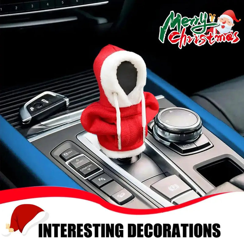 Hoodie Car Gear Shift Cover Christmas Decor Gearshift Hoodie Car Gear Shift Knob Cover Manual Handle Gear Change Lever Cover