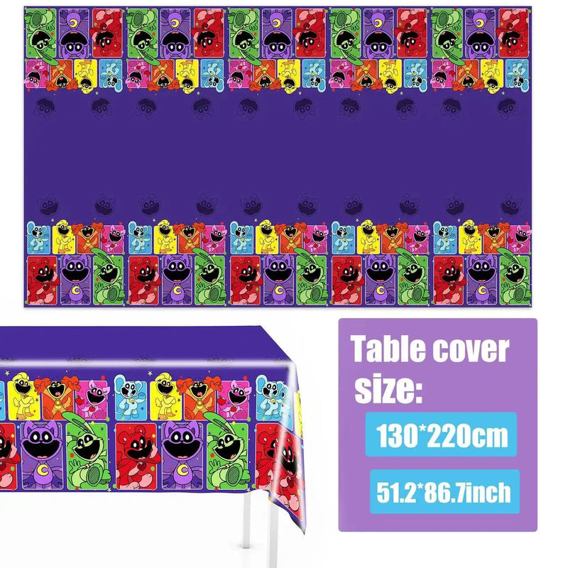 Smiling Critters Birthday Party Decoration Disposable Tableware Set Plate Balloons Banner Cake Topper Party Supplies Baby Shower