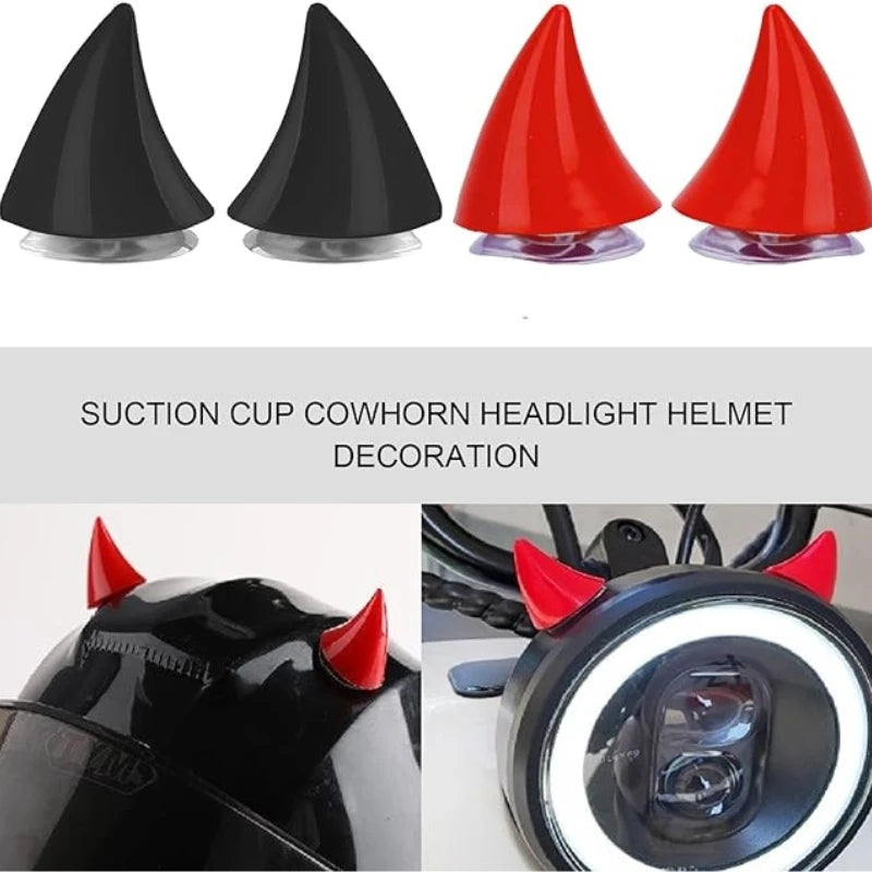 20 Pairs of E-bike Helmets Suction Cup Decoration Motorbike Helmets Male and Female Models Devil Horns Decoration